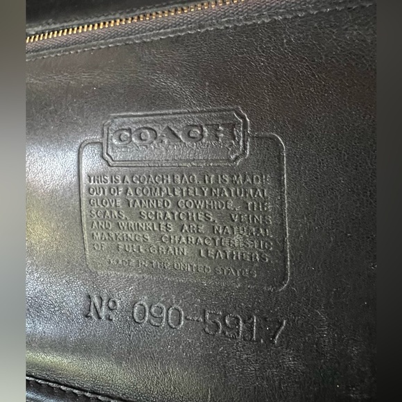 Vintage Coach Swagger Bag black Made in United States 1970s - Picture 10 of 15